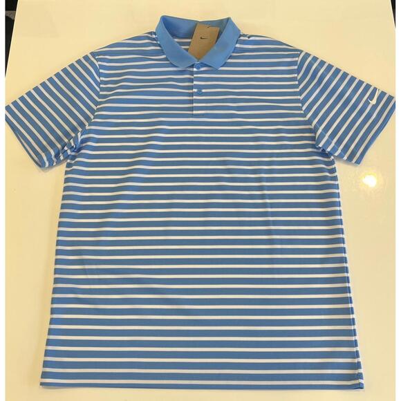 $60 Nike Golf Men's  DH0835-412  Blue White Striped Dri -fit Polo Shirt XL - Picture 8 of 10